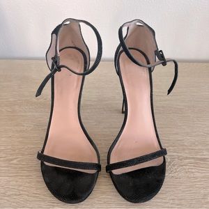 Stuart Weitzman Nudist Goosebump Black